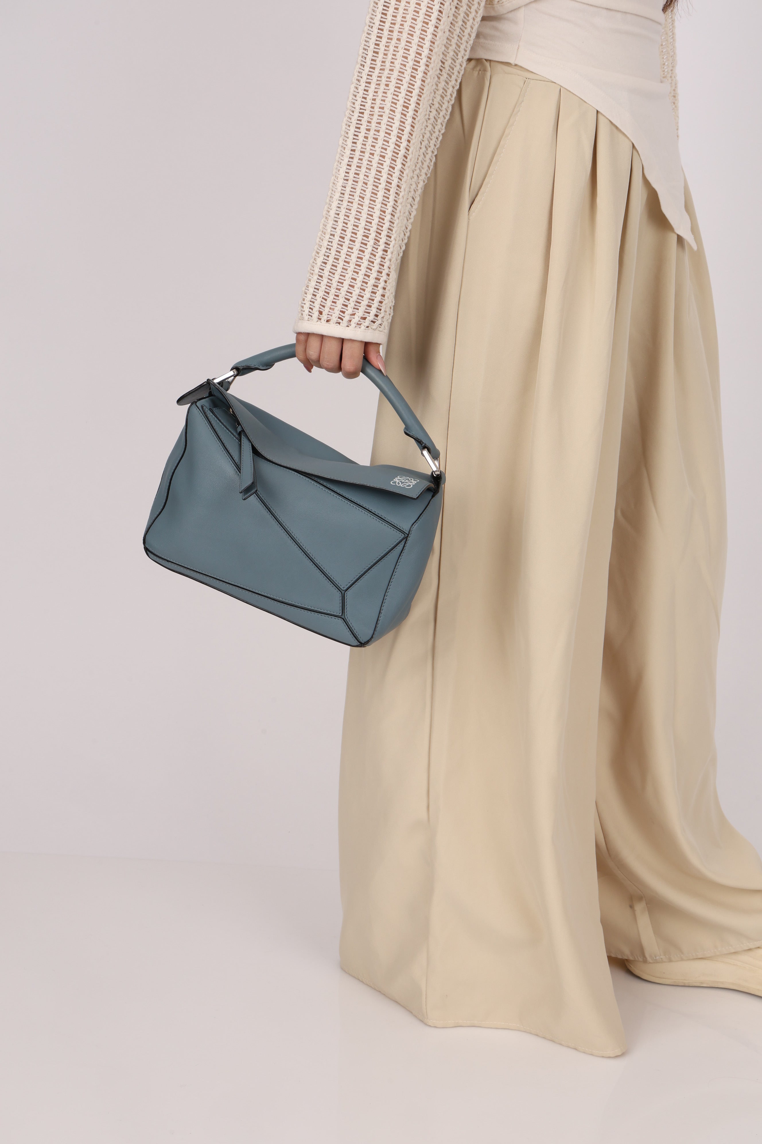 Loewe Small Puzzle Bag Stone Blue