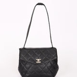 Chanel Trapezoid Single Flap Black Caviar 1997 SHW
