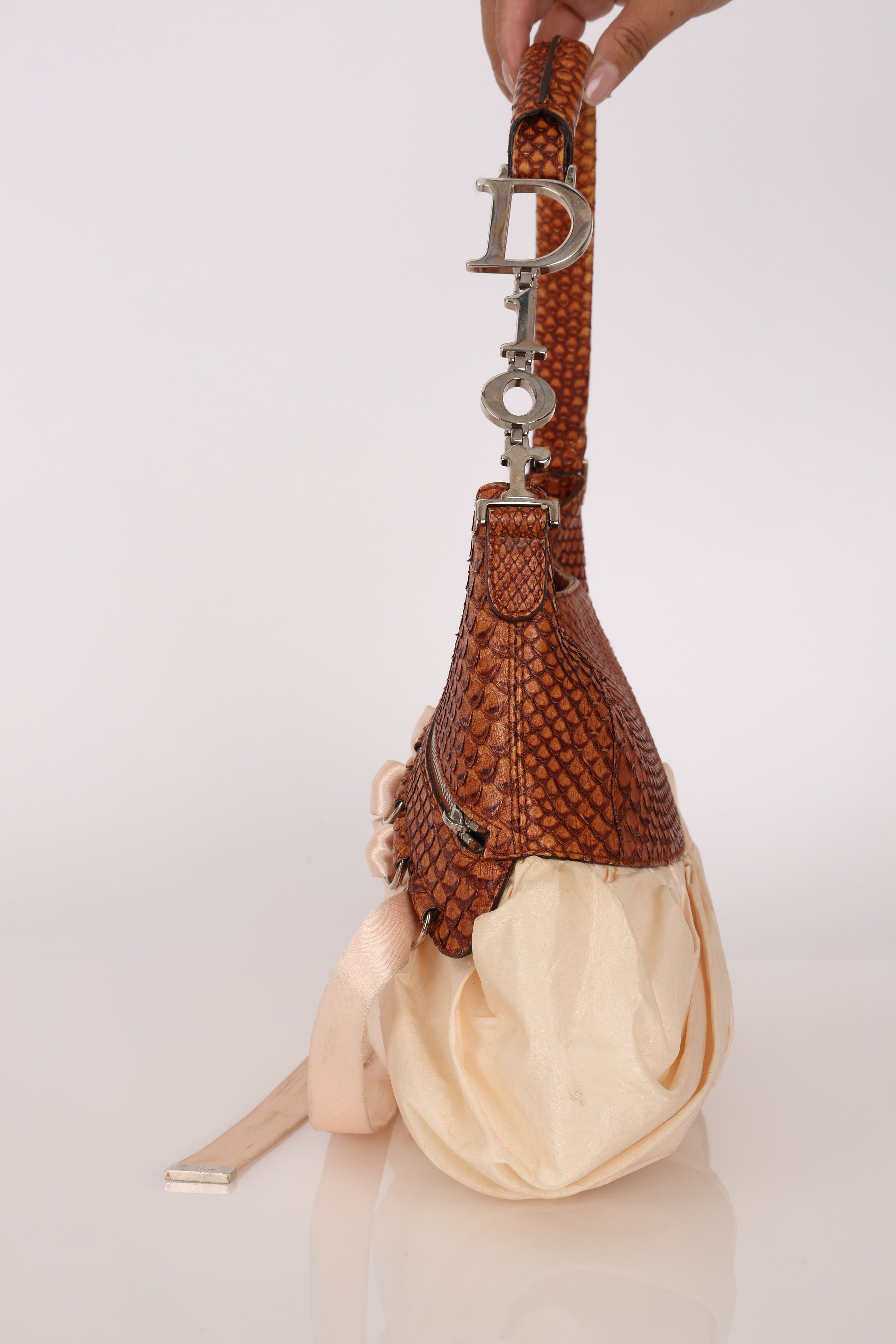 Christian Dior Ballet Corset Hobo Python and Fabric
