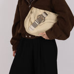 Rare Christian Dior Metal Gaucho Saddle Bag Creme Calfskin 2006