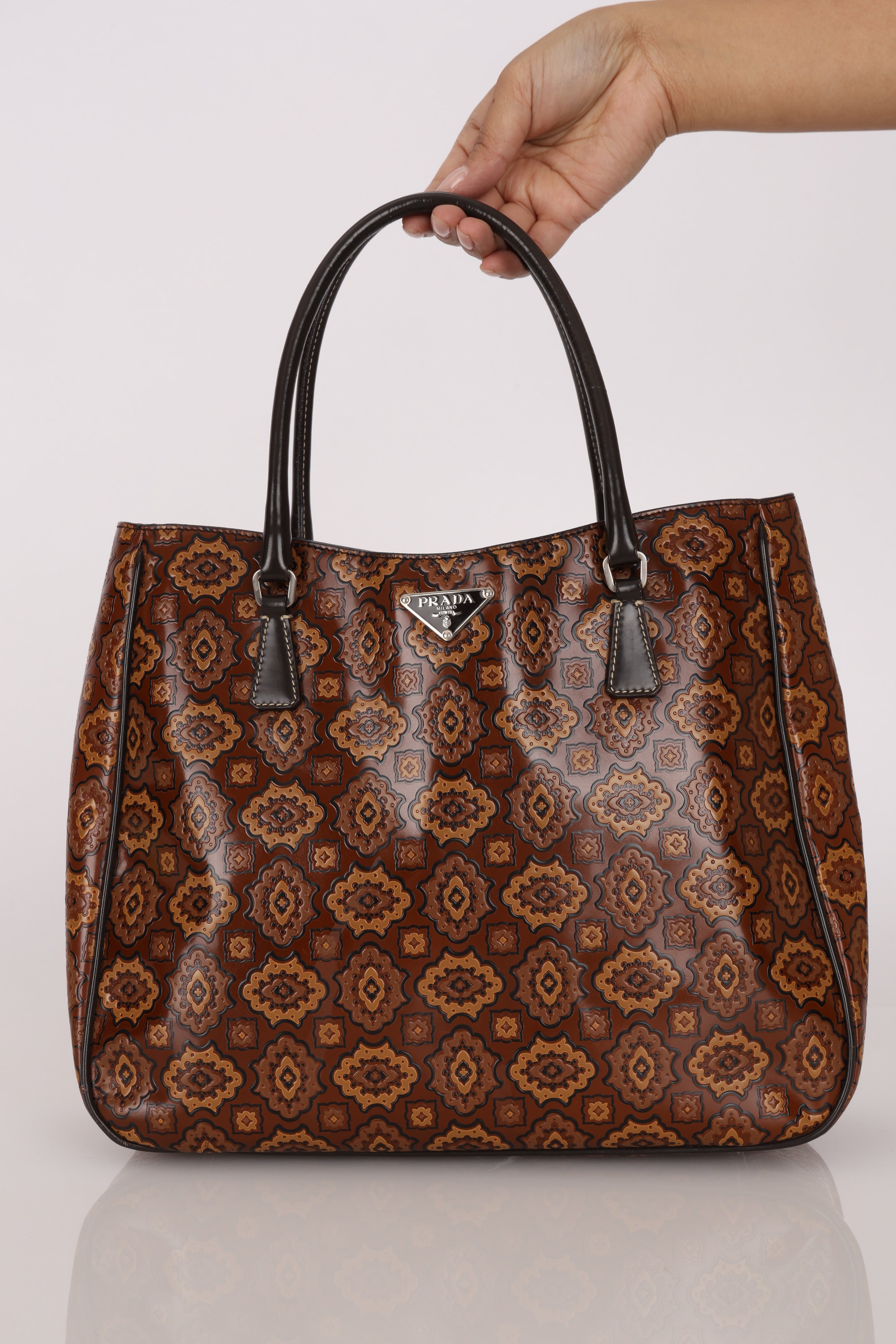 Prada Arabesque Top Handle Bag