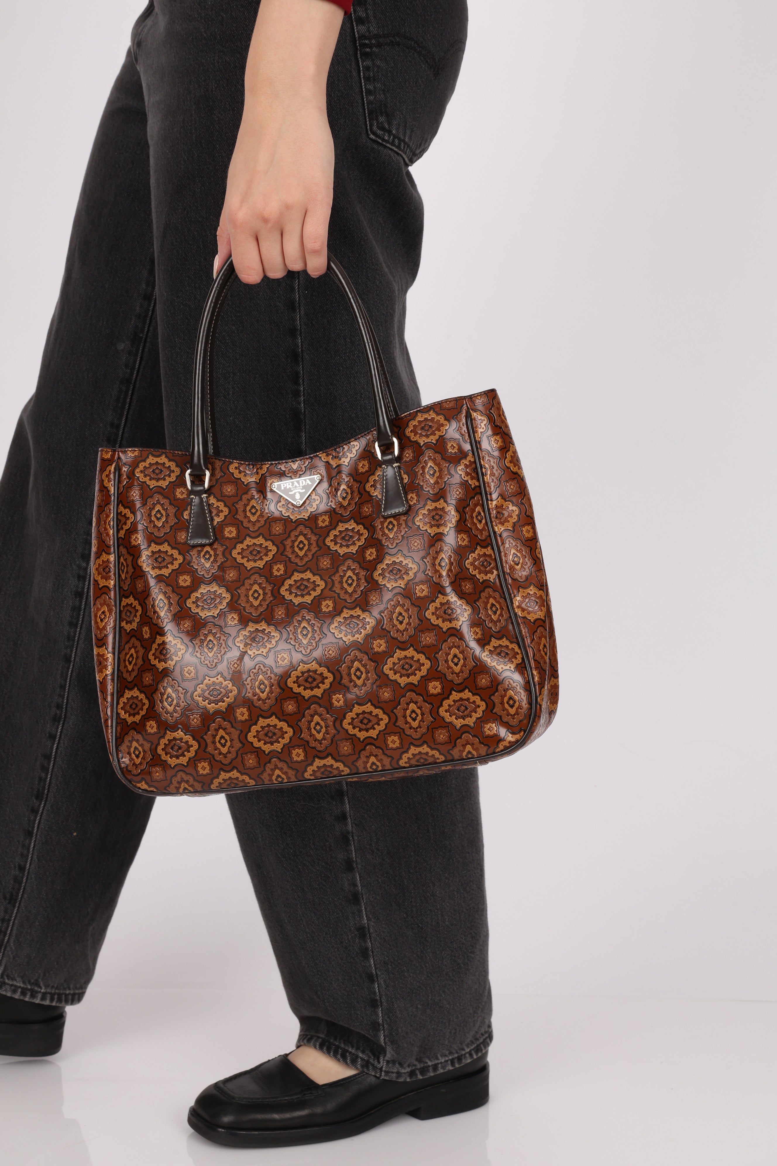 Prada Arabesque Top Handle Bag