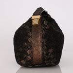 Bottega Veneta Mini Intrecciato Pouch Metallic