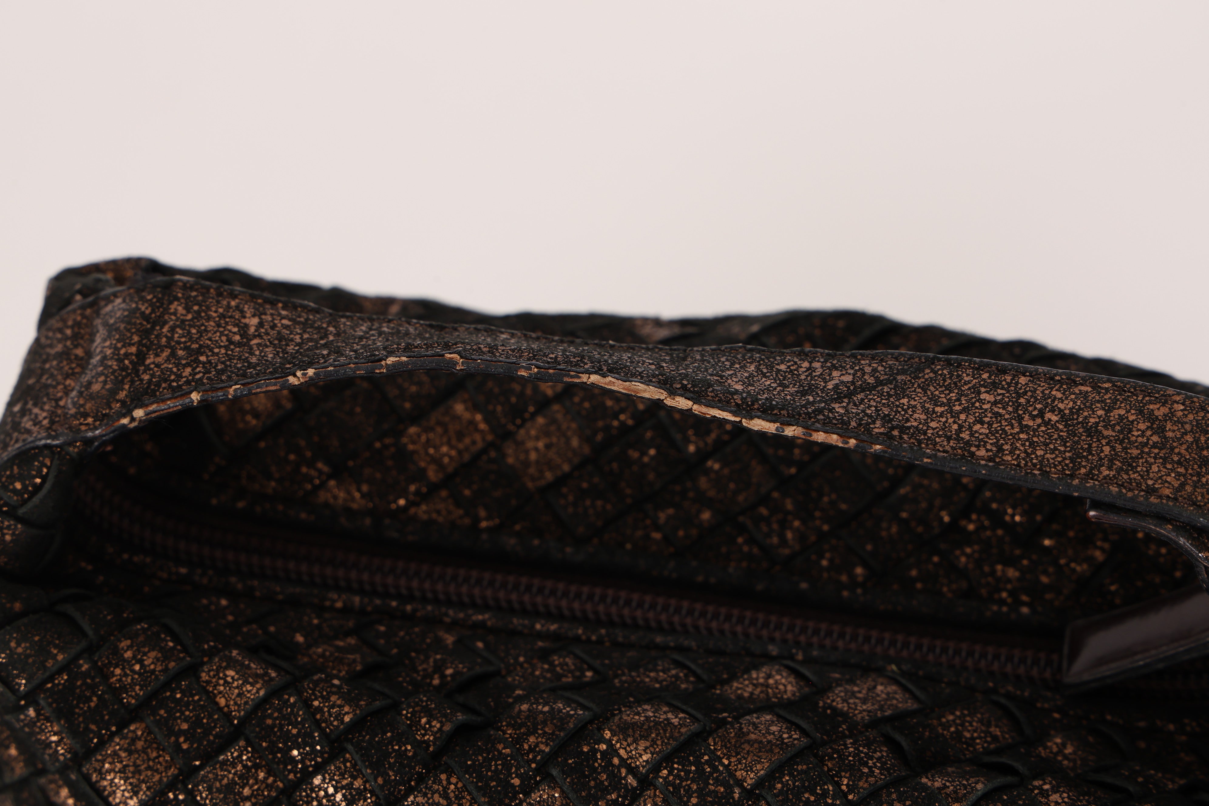 Bottega Veneta Mini Intrecciato Pouch Metallic