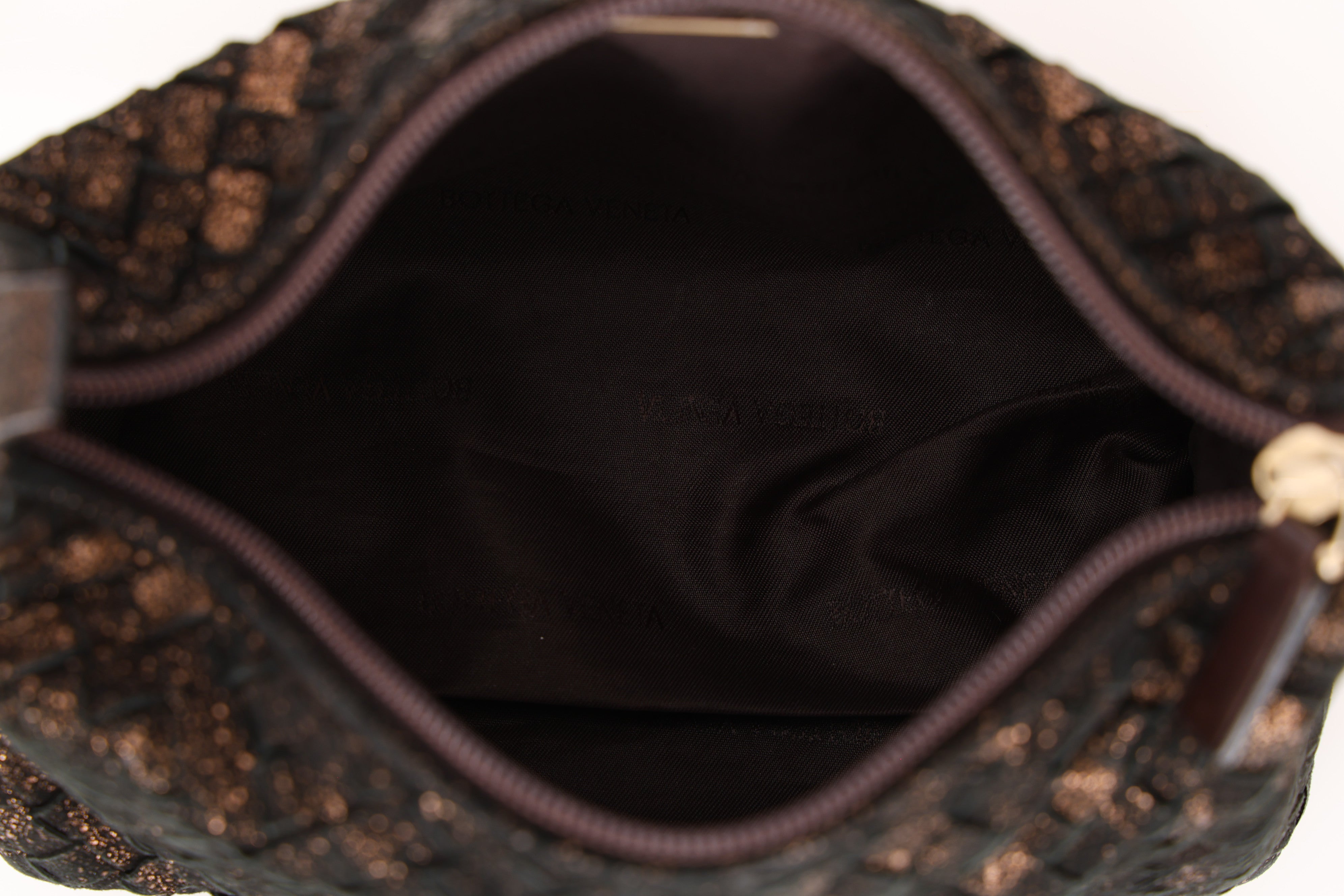 Bottega Veneta Mini Intrecciato Pouch Metallic