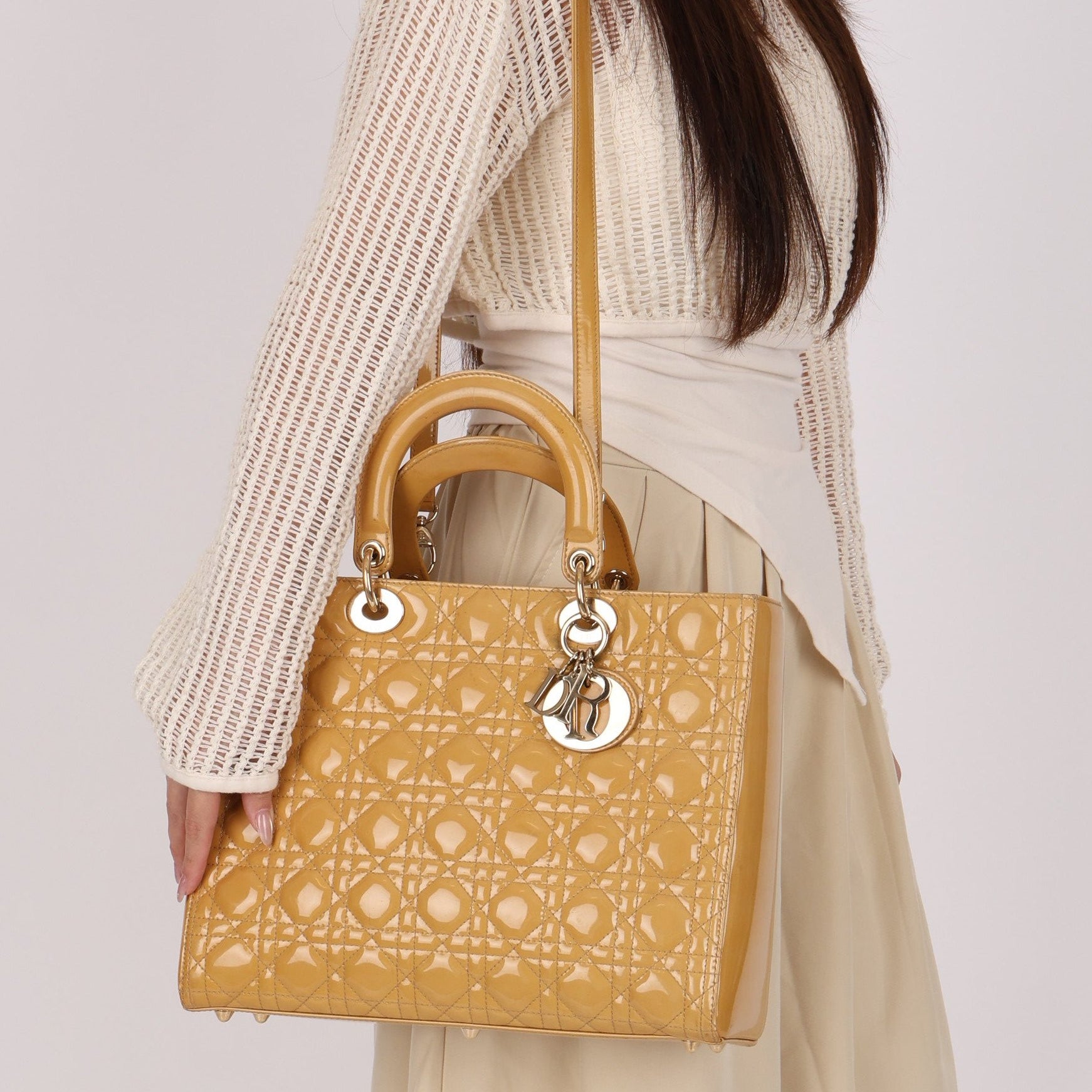 Dior Large Lady Brown Butter Patent 2011