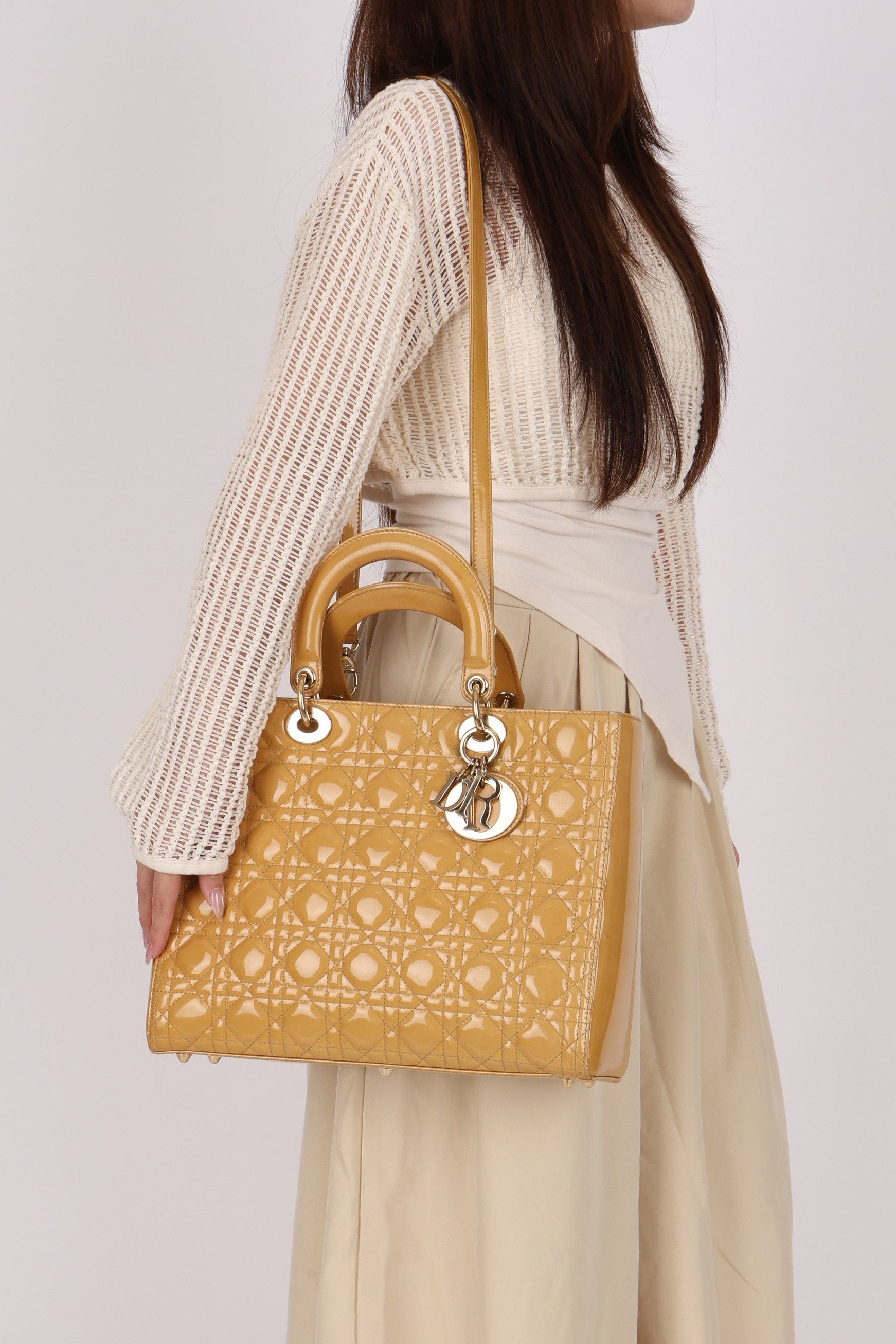 Dior Large Lady Brown Butter Patent 2011