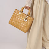 Dior Large Lady Brown Butter Patent 2011