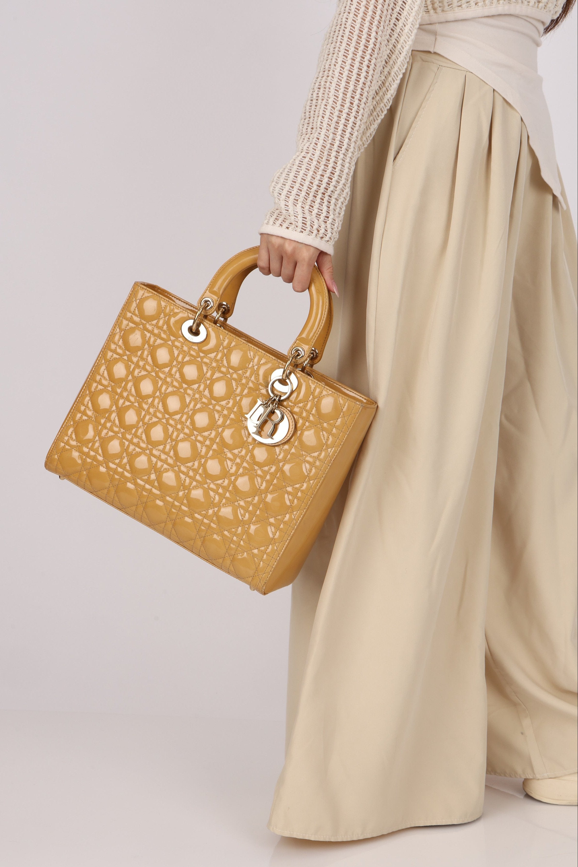 Dior Large Lady Brown Butter Patent 2011