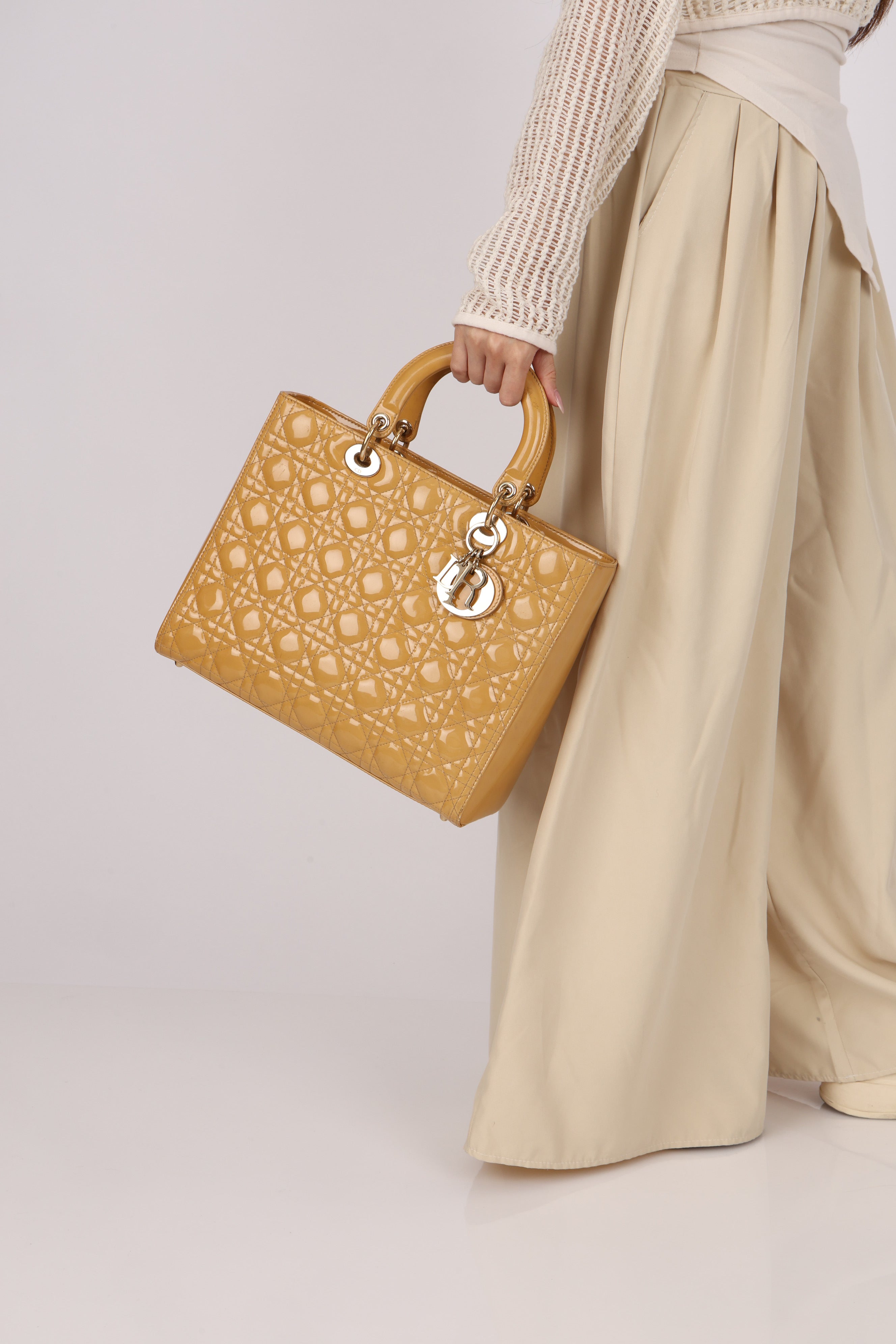 Dior Large Lady Brown Butter Patent 2011