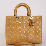 Dior Large Lady Yellow Patent