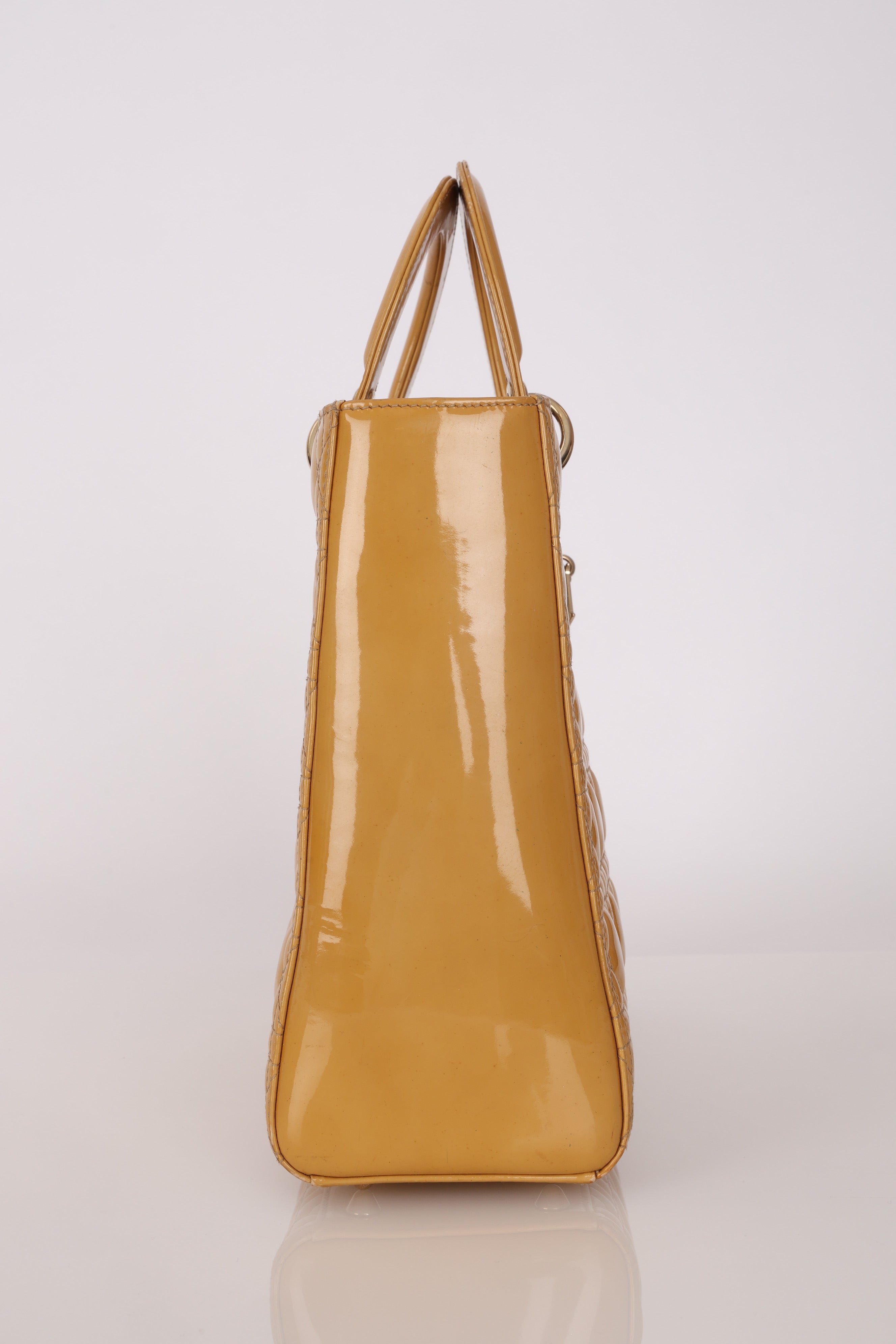 Dior Large Lady Yellow Patent
