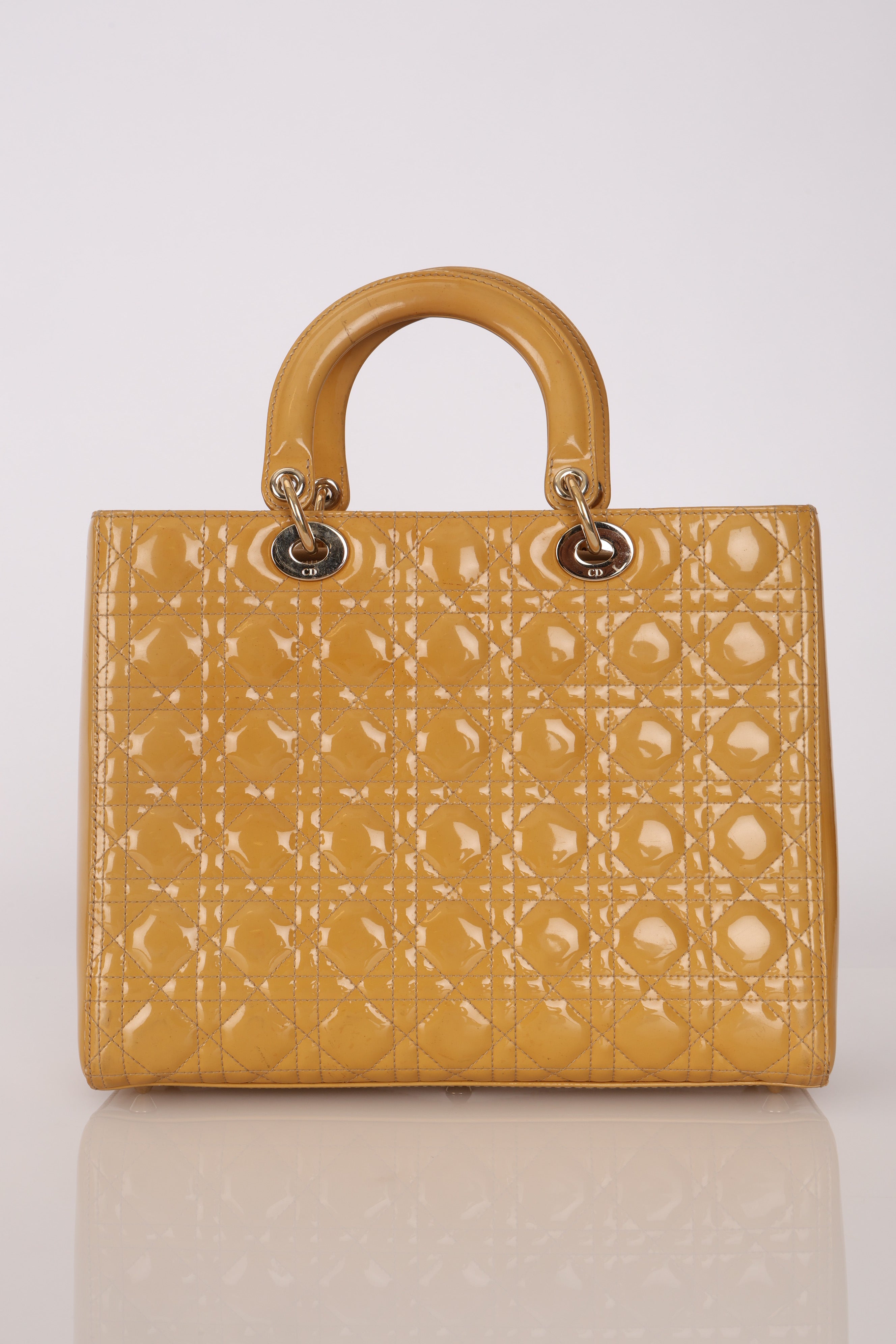 Dior Large Lady Yellow Patent