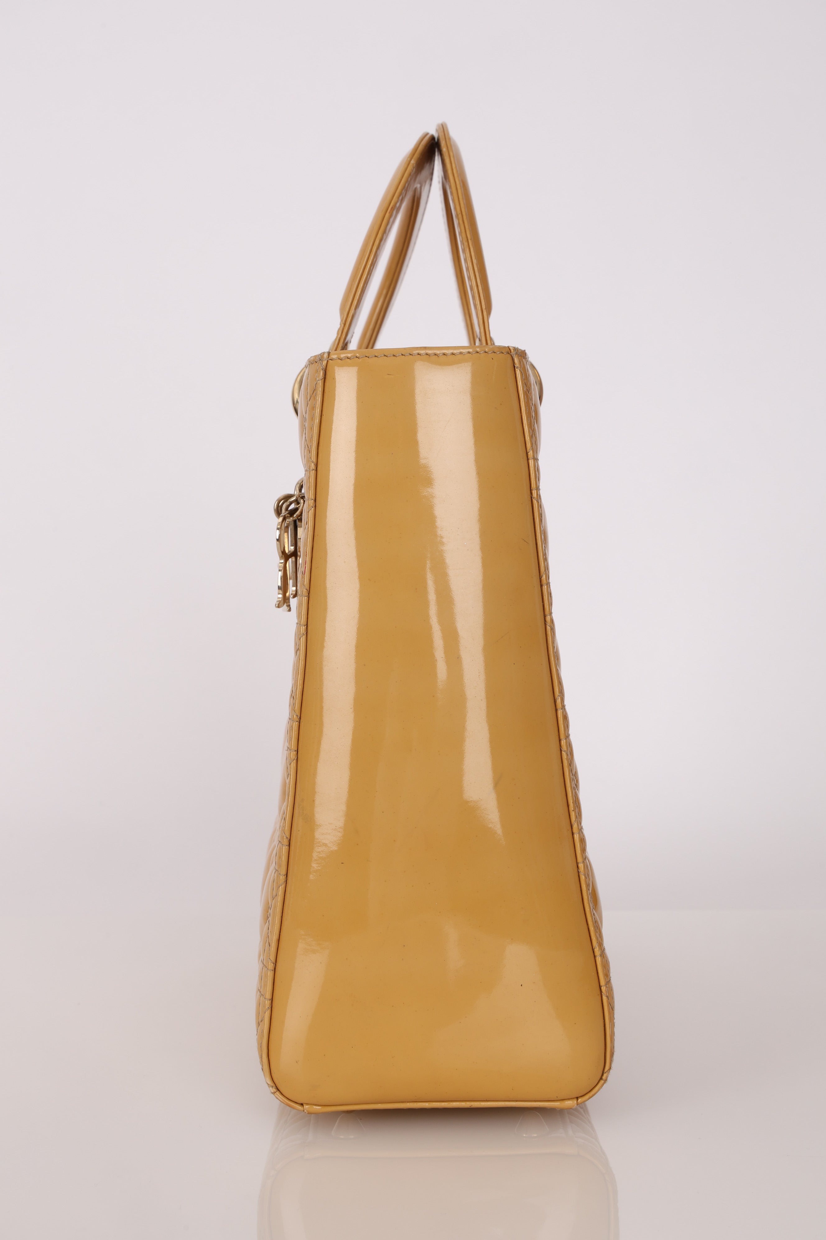 Dior Large Lady Yellow Patent