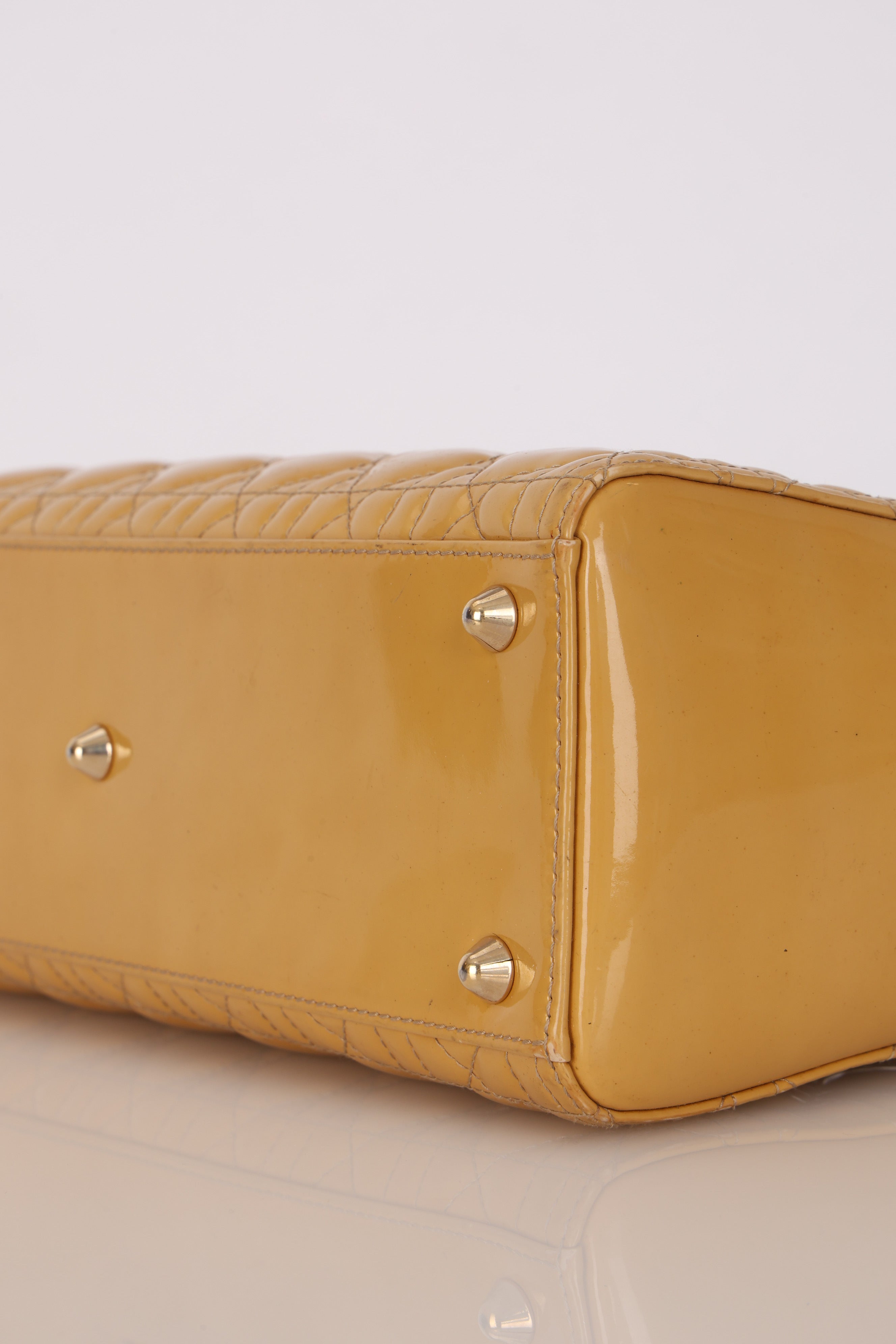Dior Large Lady Yellow Patent