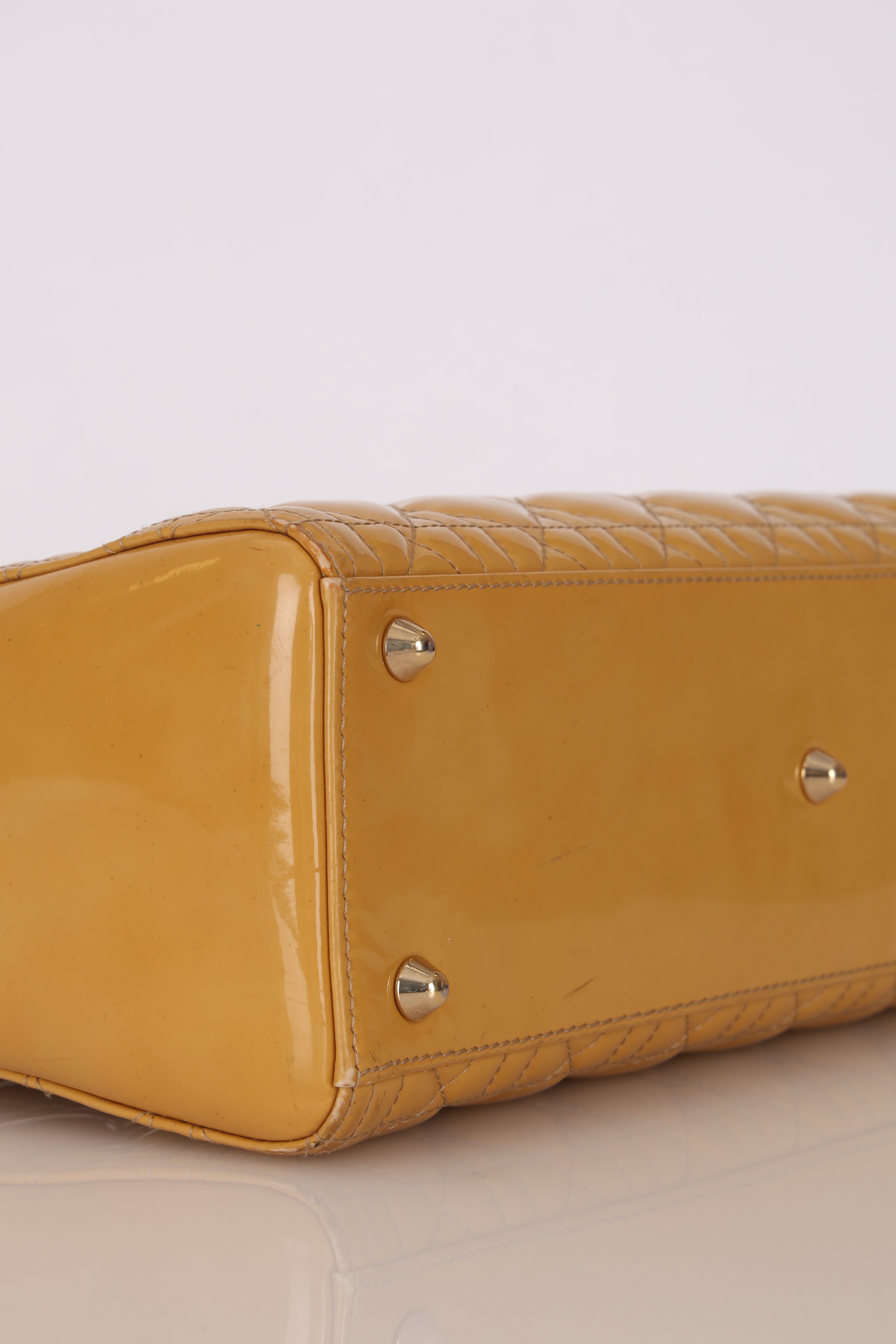 Dior Large Lady Yellow Patent
