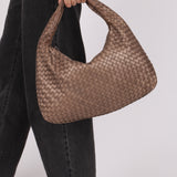 Bottega Veneta Small Intrecciato Hobo Metallic Bronze