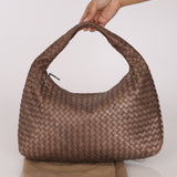 Bottega Veneta Small Intrecciato Hobo Metallic Bronze