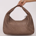 Bottega Veneta Small Intrecciato Hobo Metallic Bronze