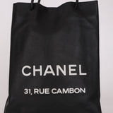 Chanel Large Shopping Tote Black Lambskin SHW