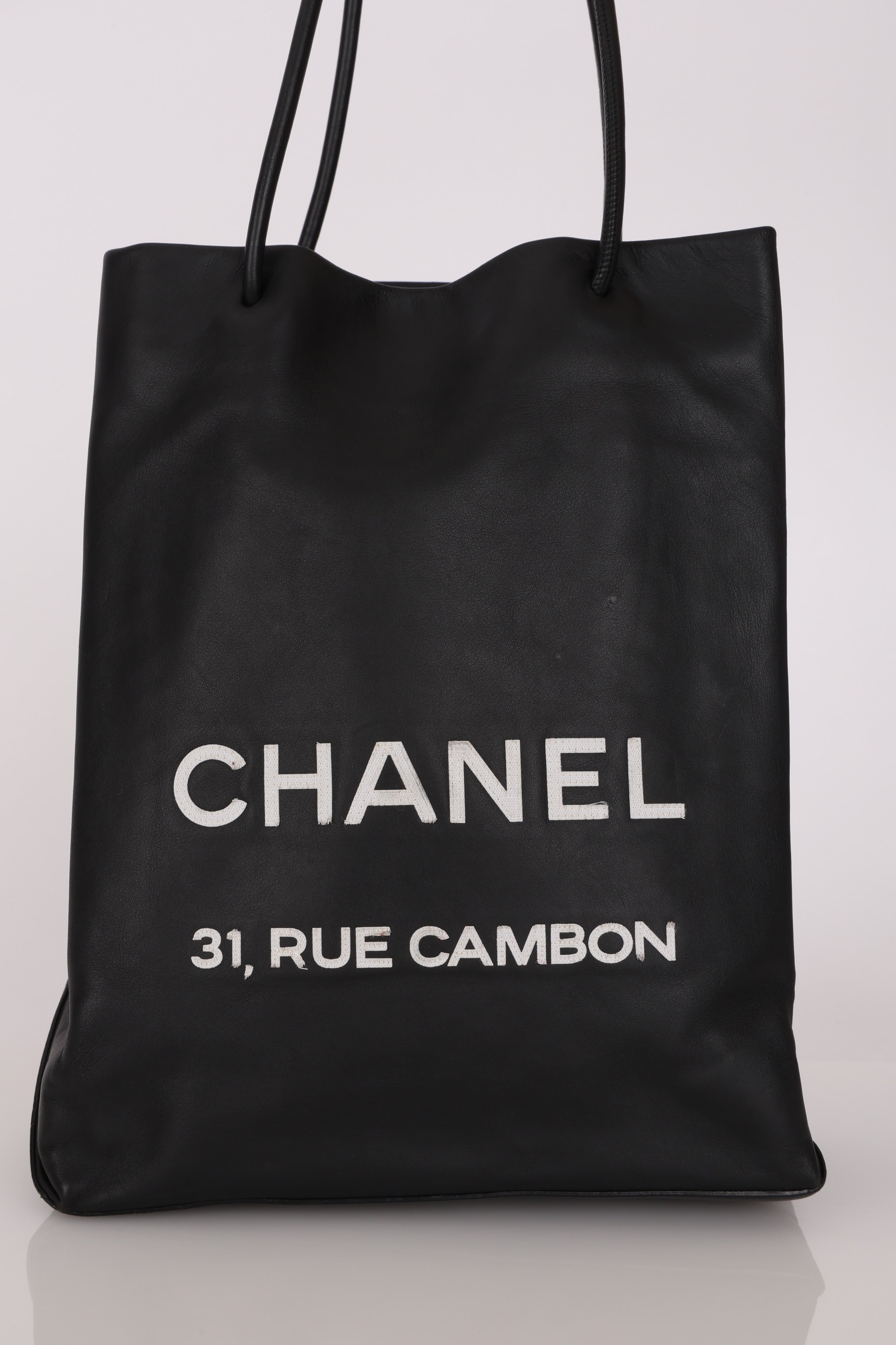 Chanel Large Shopping Tote Black Lambskin SHW