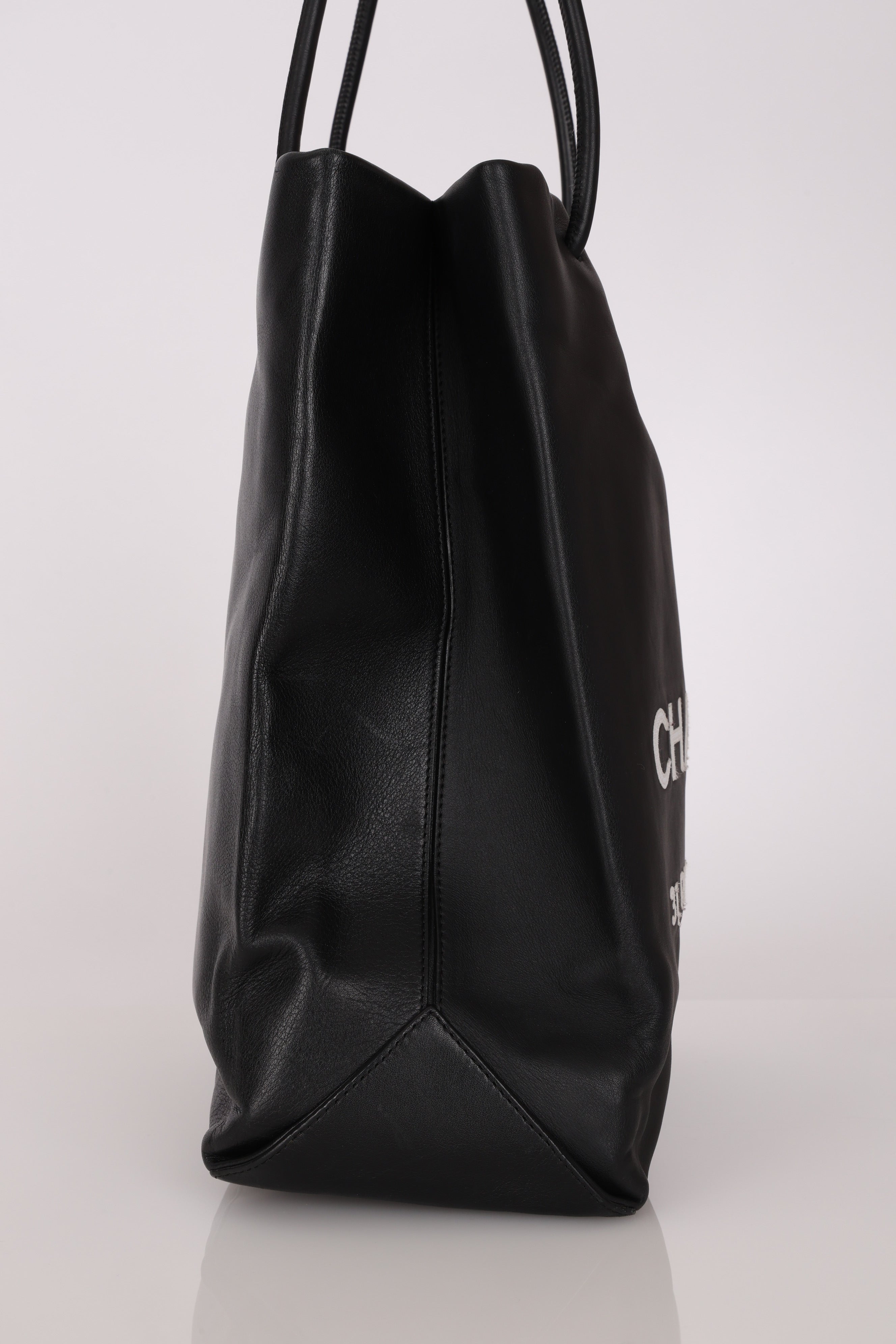 Chanel Large Shopping Tote Black Lambskin SHW