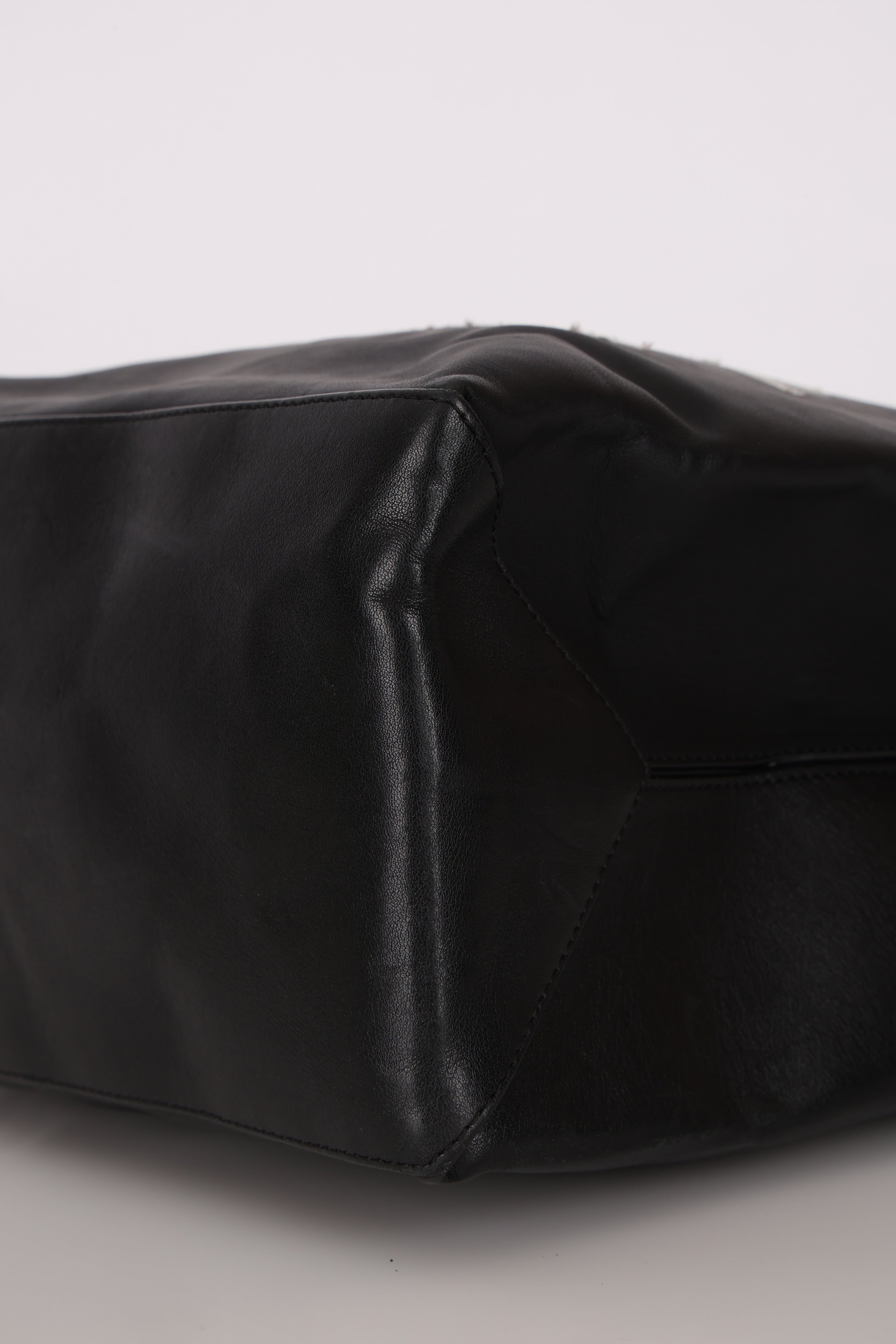Chanel Large Shopping Tote Black Lambskin SHW