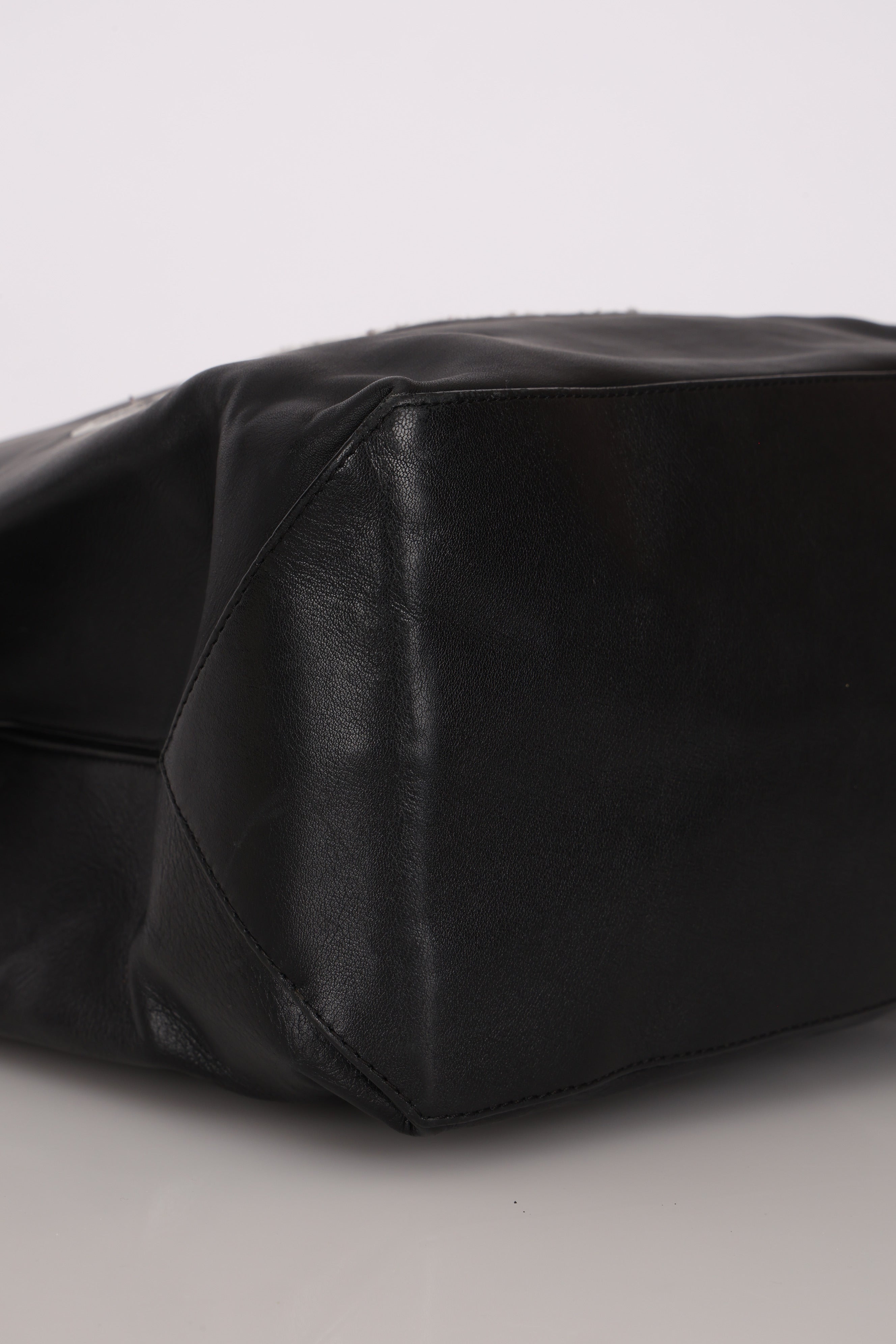 Chanel Large Shopping Tote Black Lambskin SHW