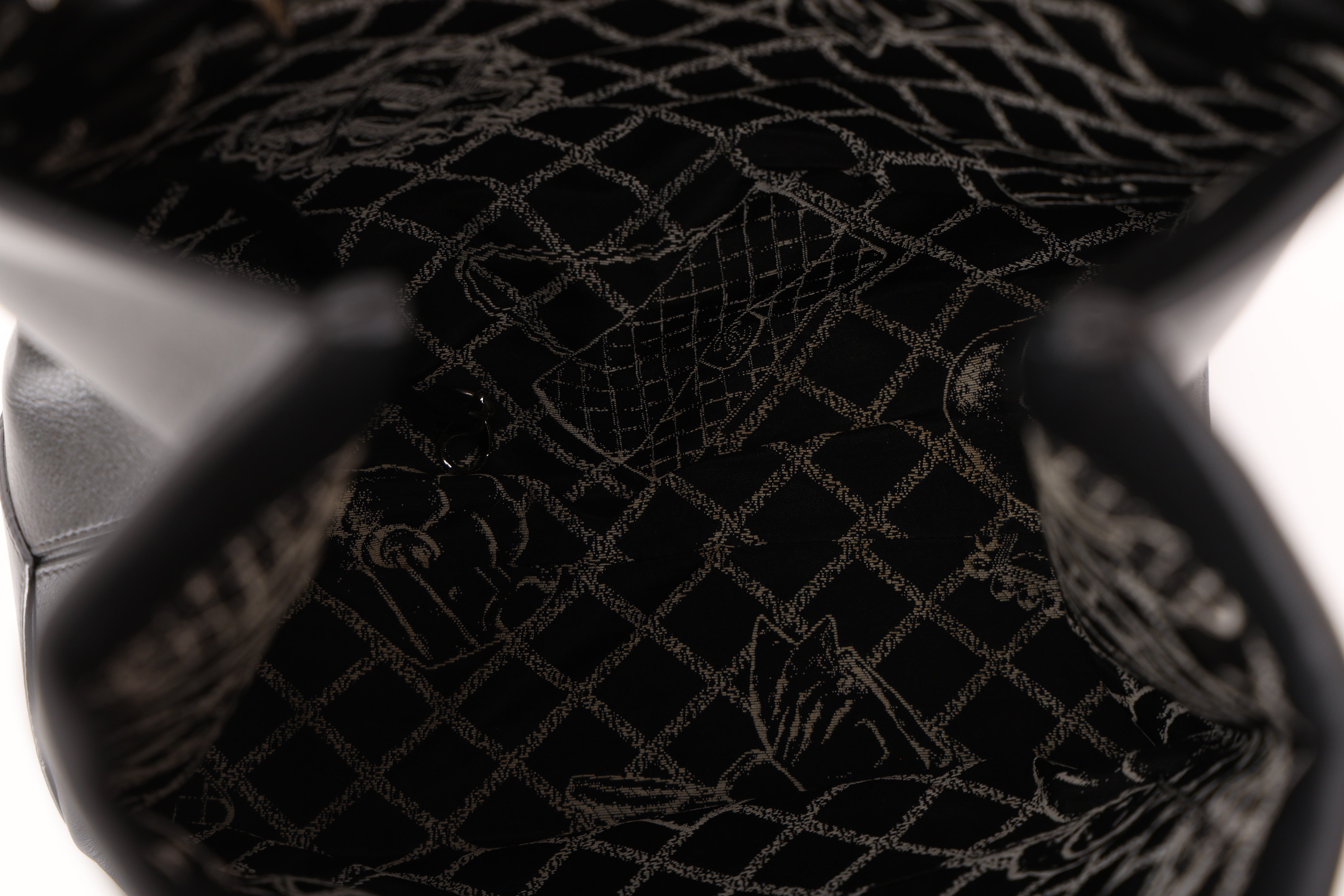 Chanel Large Shopping Tote Black Lambskin SHW