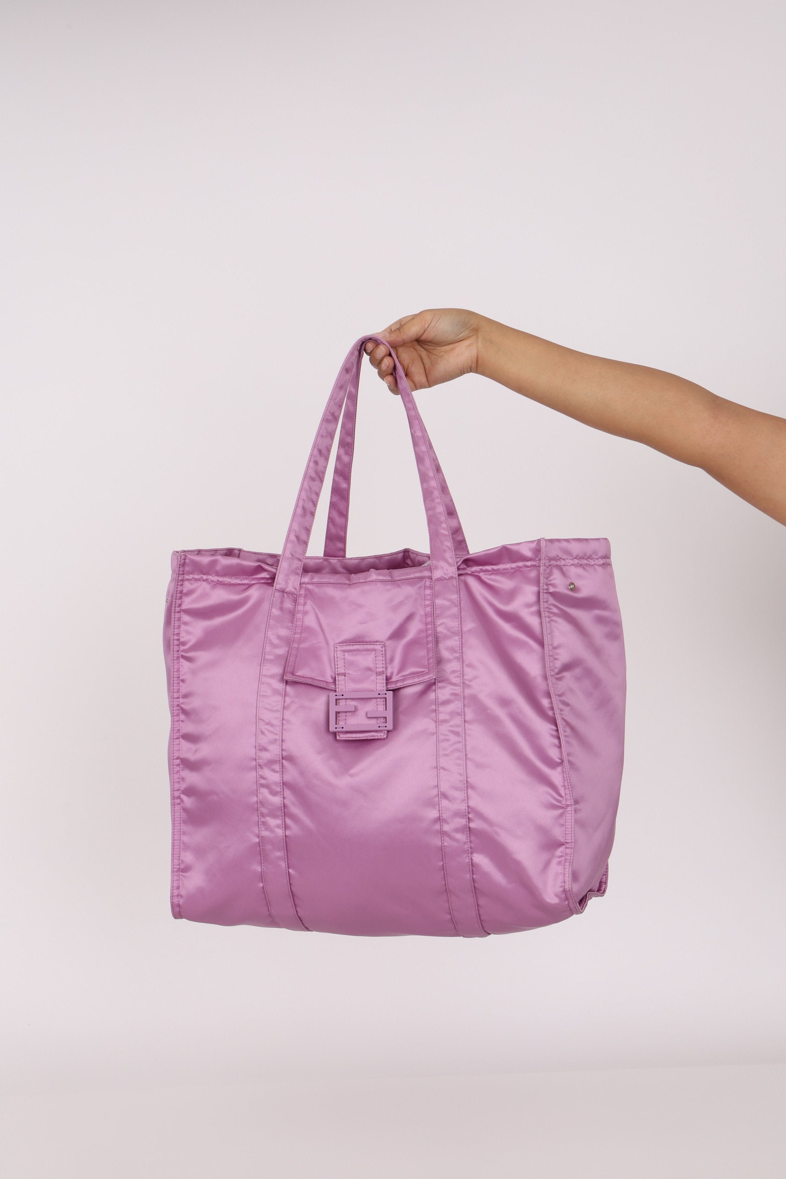 Fendi Baguette Shopping Bag Purple Nylon