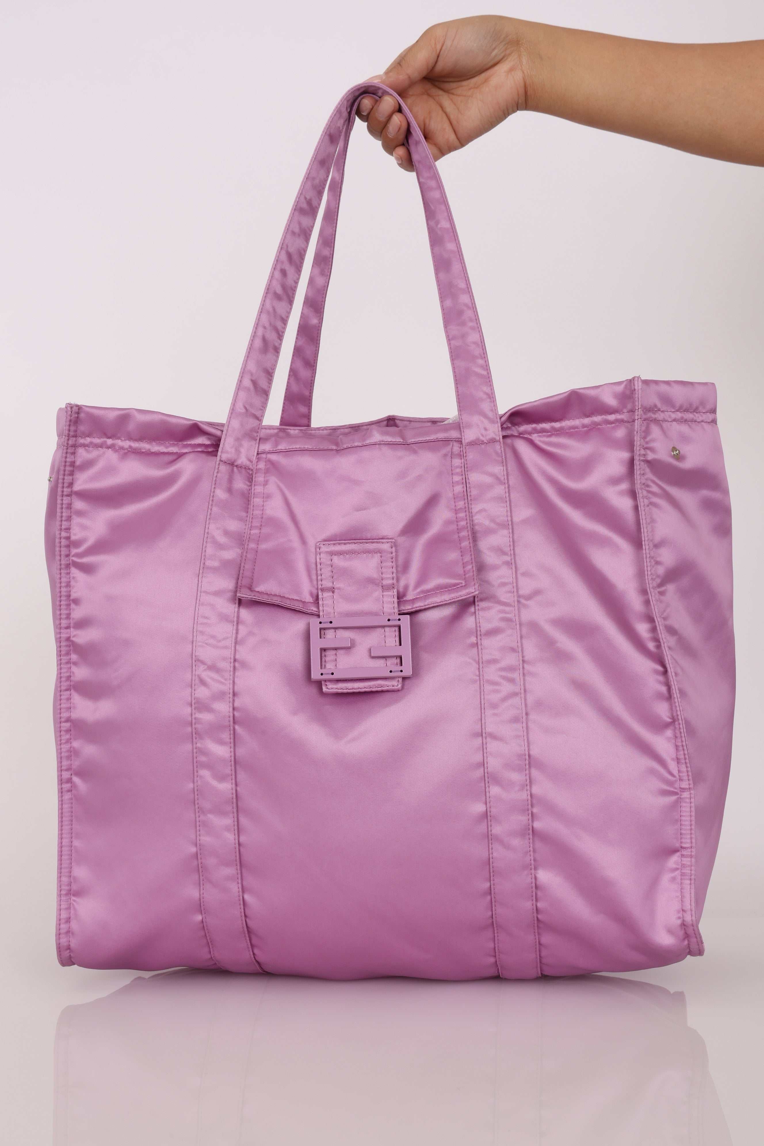 Fendi Baguette Shopping Bag Purple Nylon