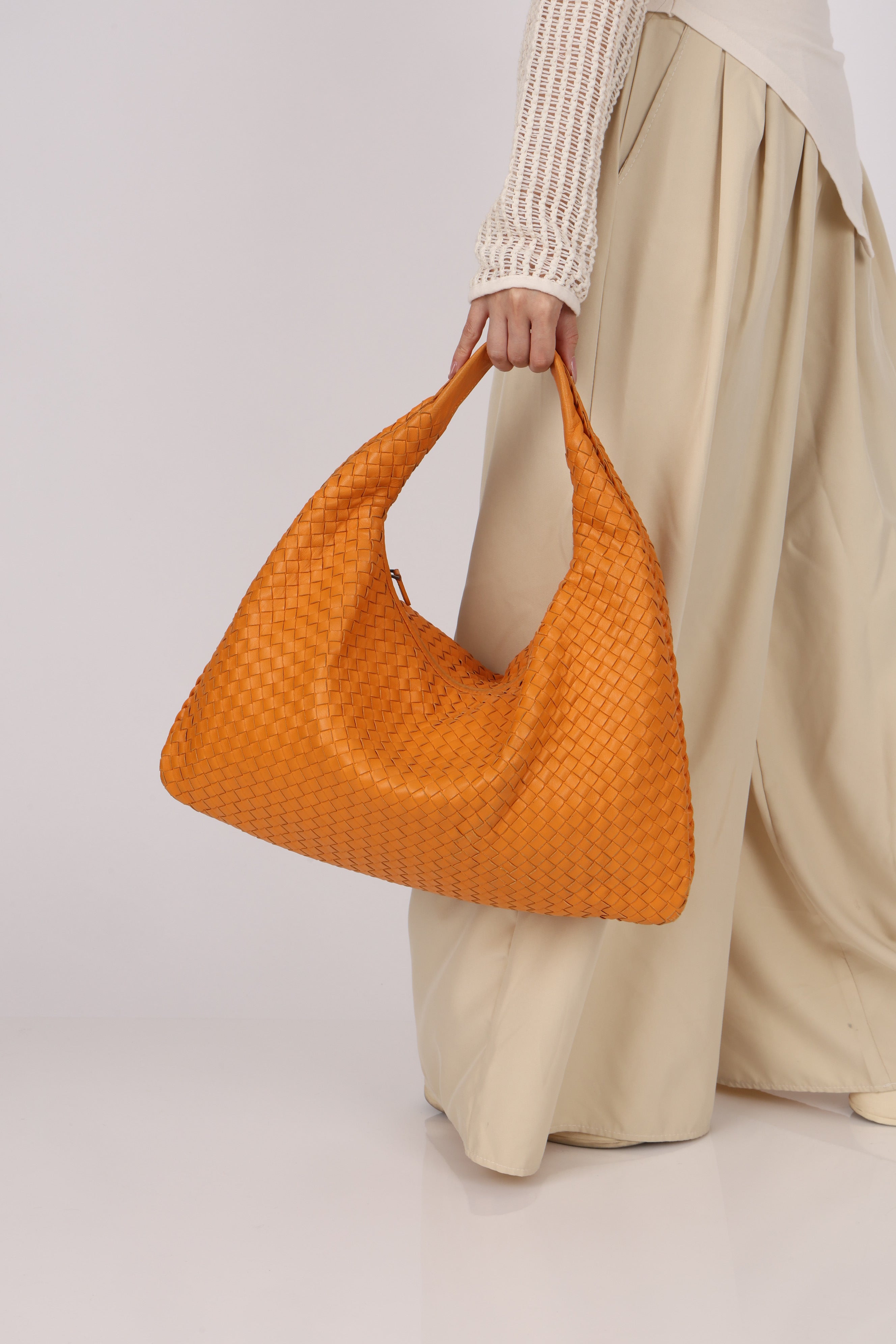 Bottega Veneta Large Intrecciato Hobo Orange