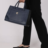 Chanel Small Neo Executive Tote Navy Caviar GHW