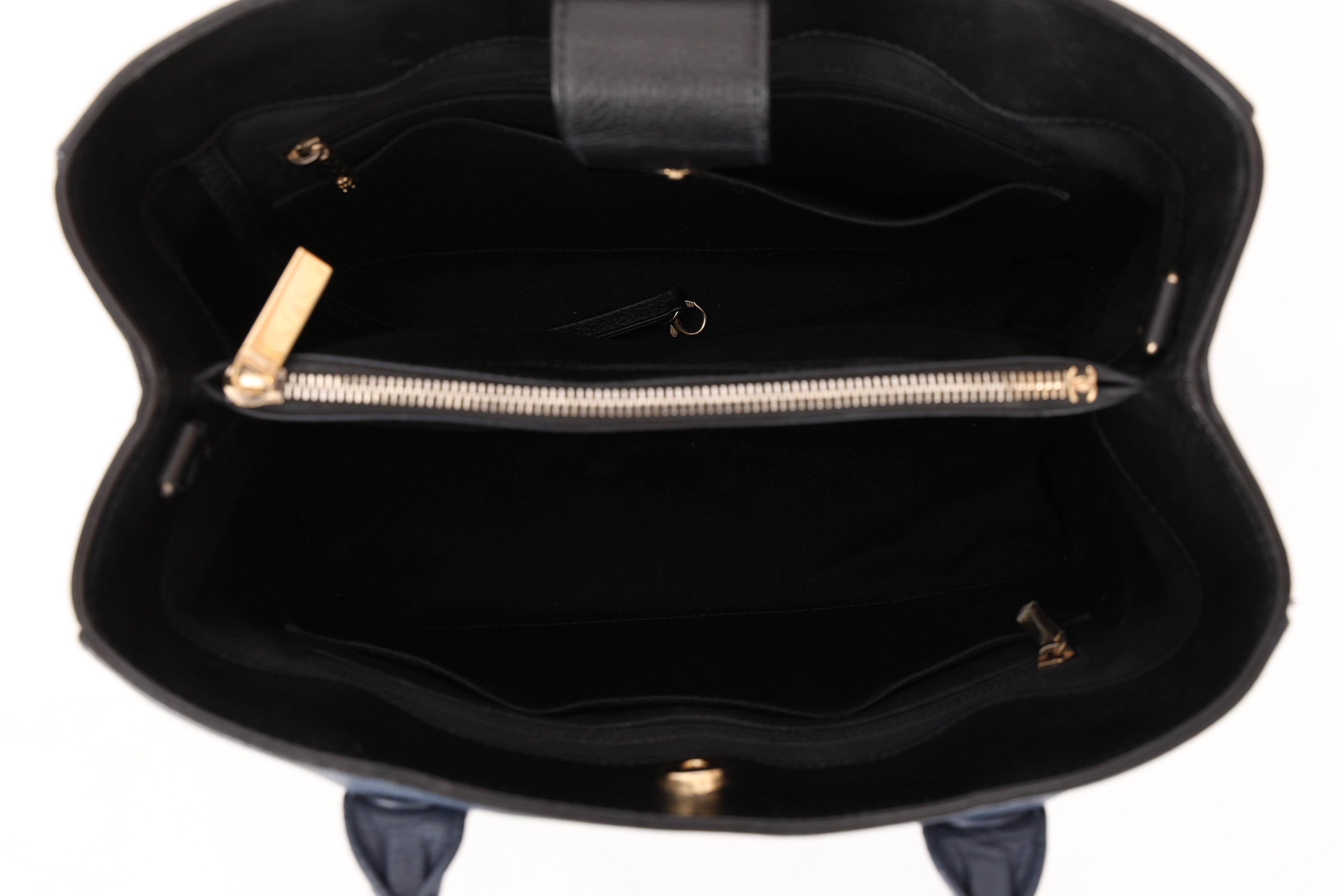 Chanel Small Neo Executive Tote Navy Caviar GHW