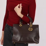 Dior Large Lady Brown Calfskin
