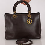 Dior Large Lady Brown Calfskin