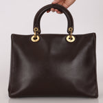 Dior Large Lady Brown Calfskin