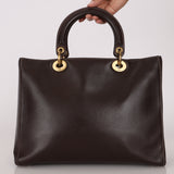 Dior Large Lady Brown Calfskin