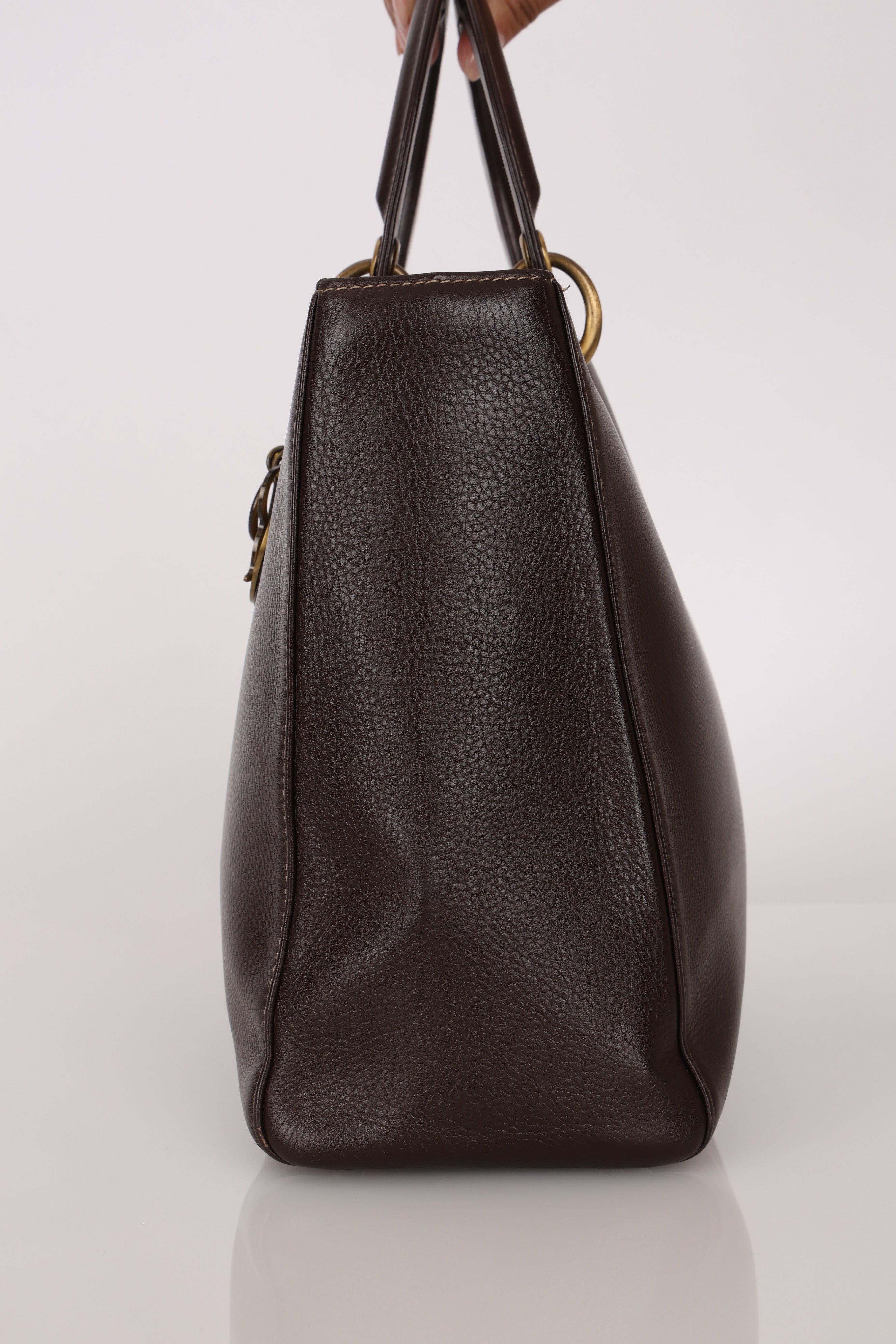 Dior Large Lady Brown Calfskin