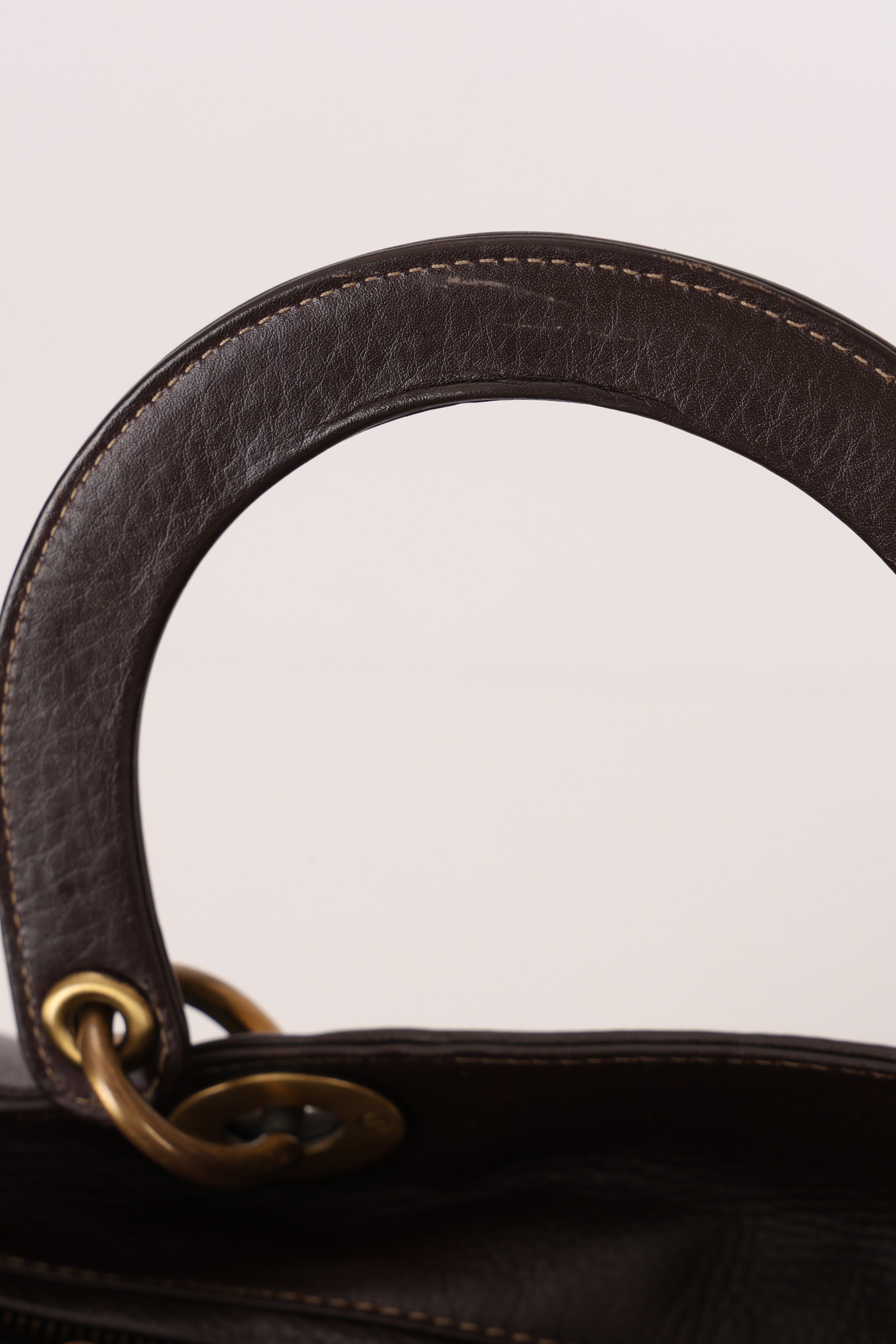 Dior Large Lady Brown Calfskin