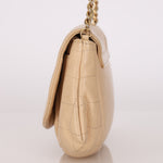 Chanel Half Moon Wallet on Chain Beige Caviar GHW