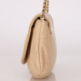 Chanel Half Moon Wallet on Chain Beige Caviar GHW