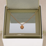 Van Cleef & Arpels 18K Yellow Gold Hammered Alhambra Pendant Necklace