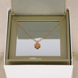 Van Cleef & Arpels 18K Yellow Gold Hammered Alhambra Pendant Necklace