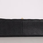 Chanel Jumbo Classic Single Flap Black Caviar 24K GP