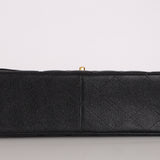 Chanel Jumbo Classic Single Flap Black Caviar 24K GP