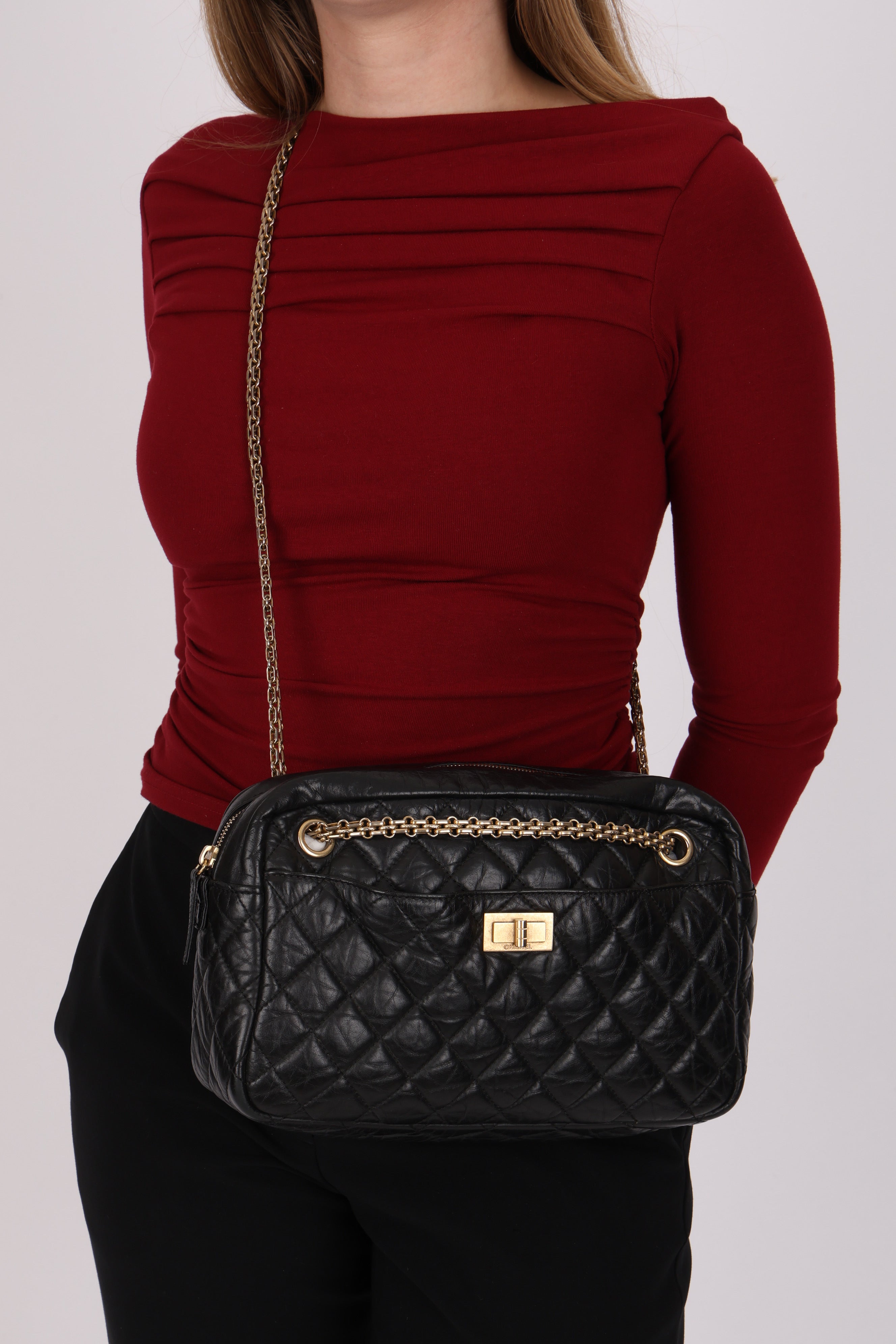 Chanel Medium Reissue Camera Bag Black Calfskin AGHW