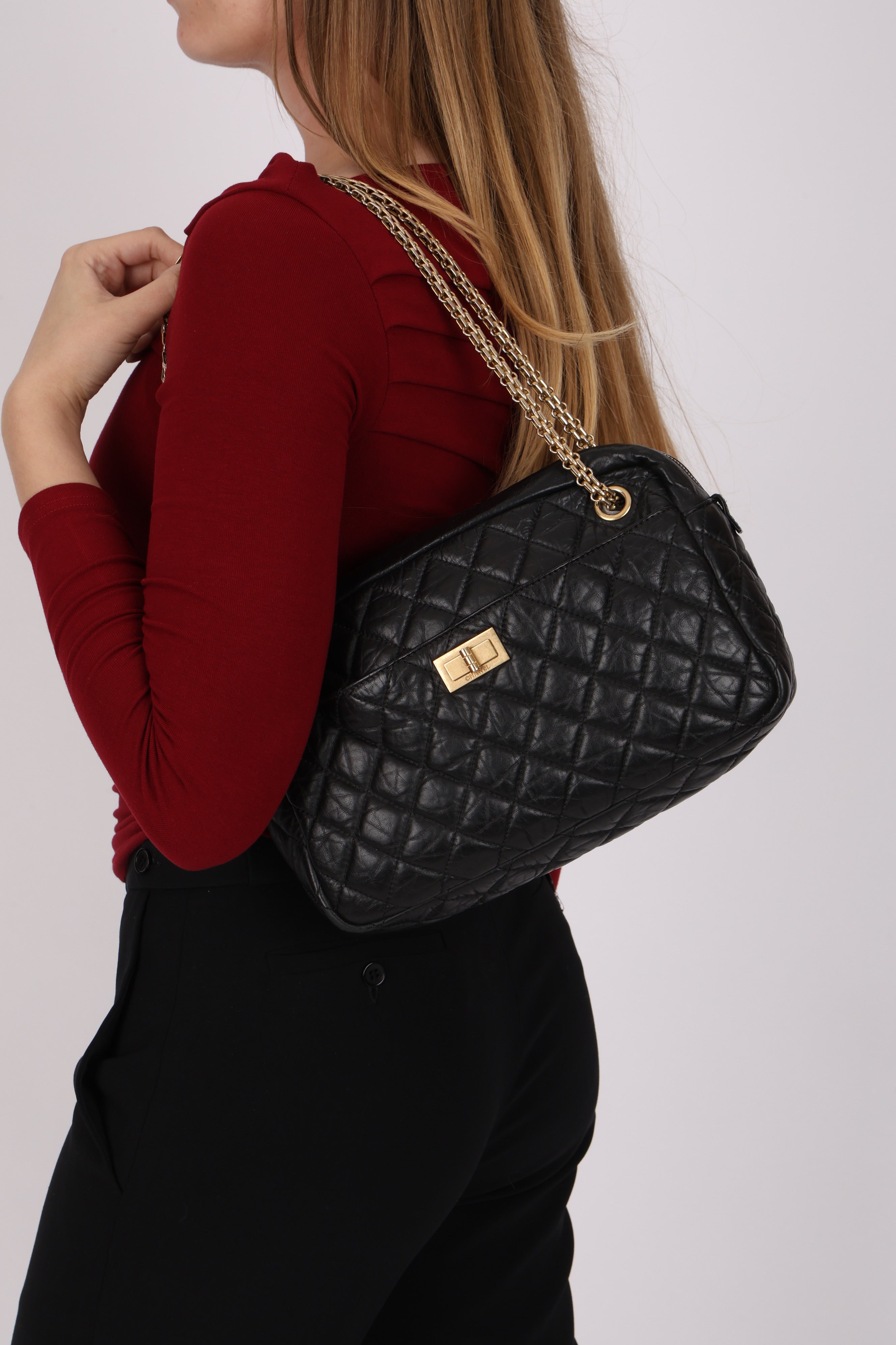 Chanel Medium Reissue Camera Bag Black Calfskin AGHW