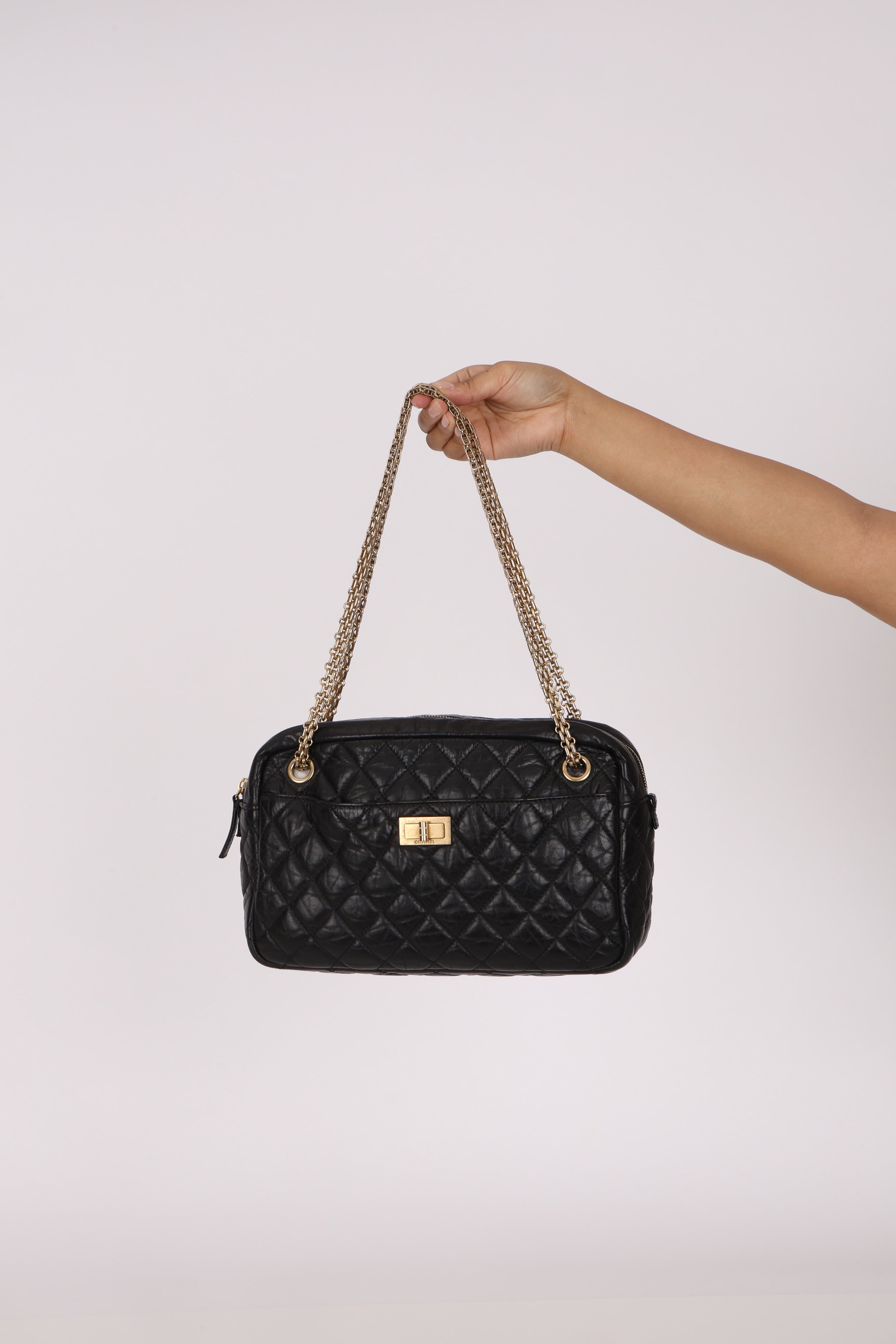 Chanel Medium Reissue Camera Bag Black Calfskin AGHW