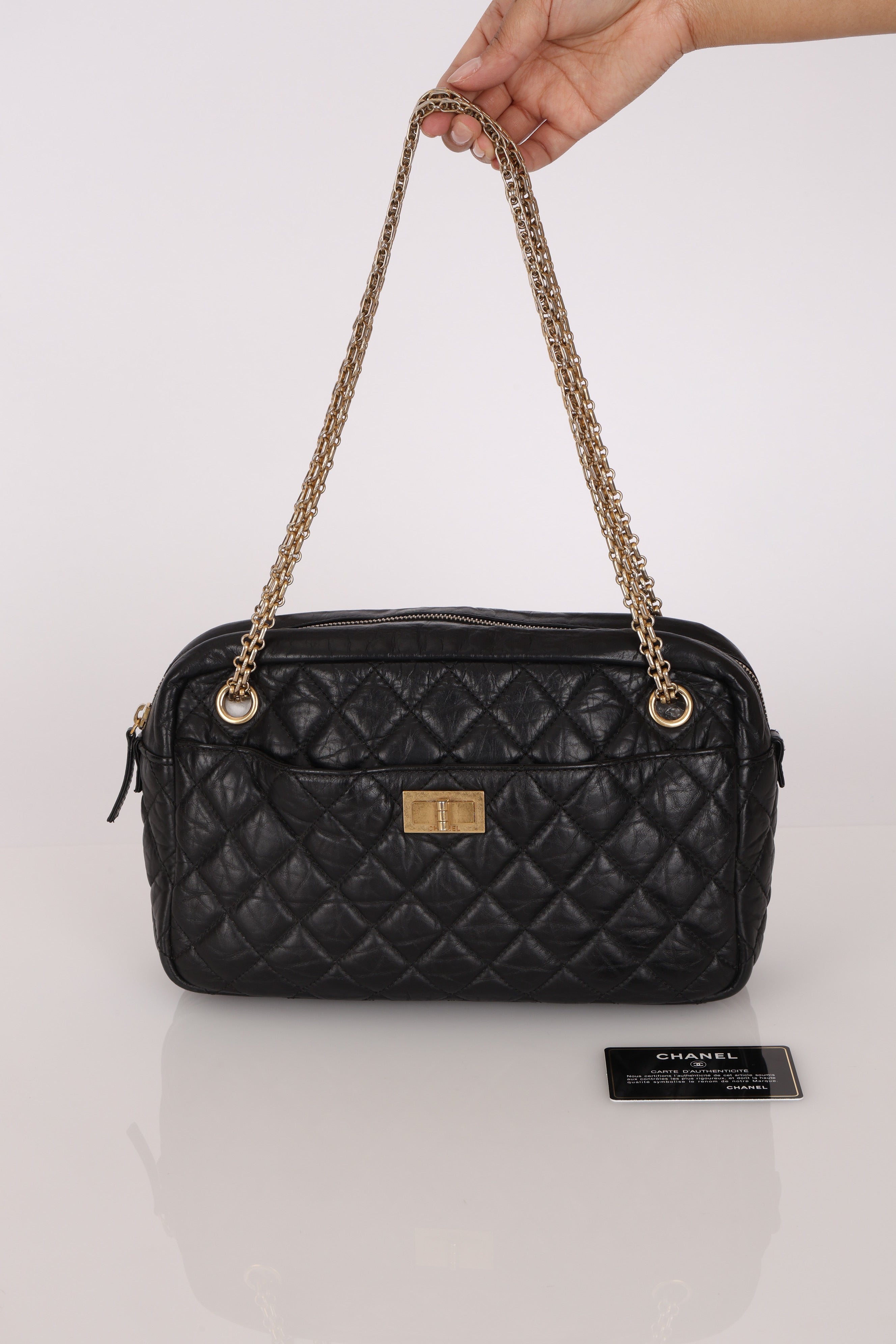 Chanel Medium Reissue Camera Bag Black Calfskin AGHW